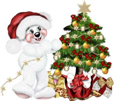 Creddy Teddy And Xmas Snowman - Merry Christmas (400x400)