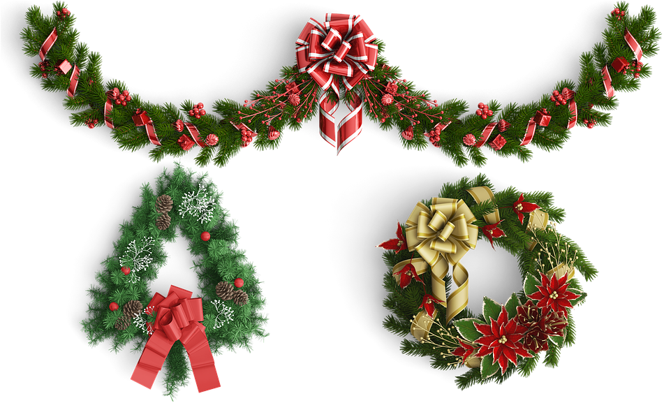 Christmas Garland Clip Art 11, - Filipino Christmas Decors (960x576)