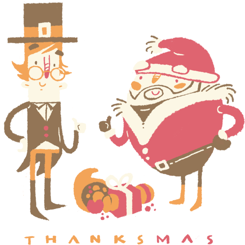 Thanksmas - Illustration (808x818)