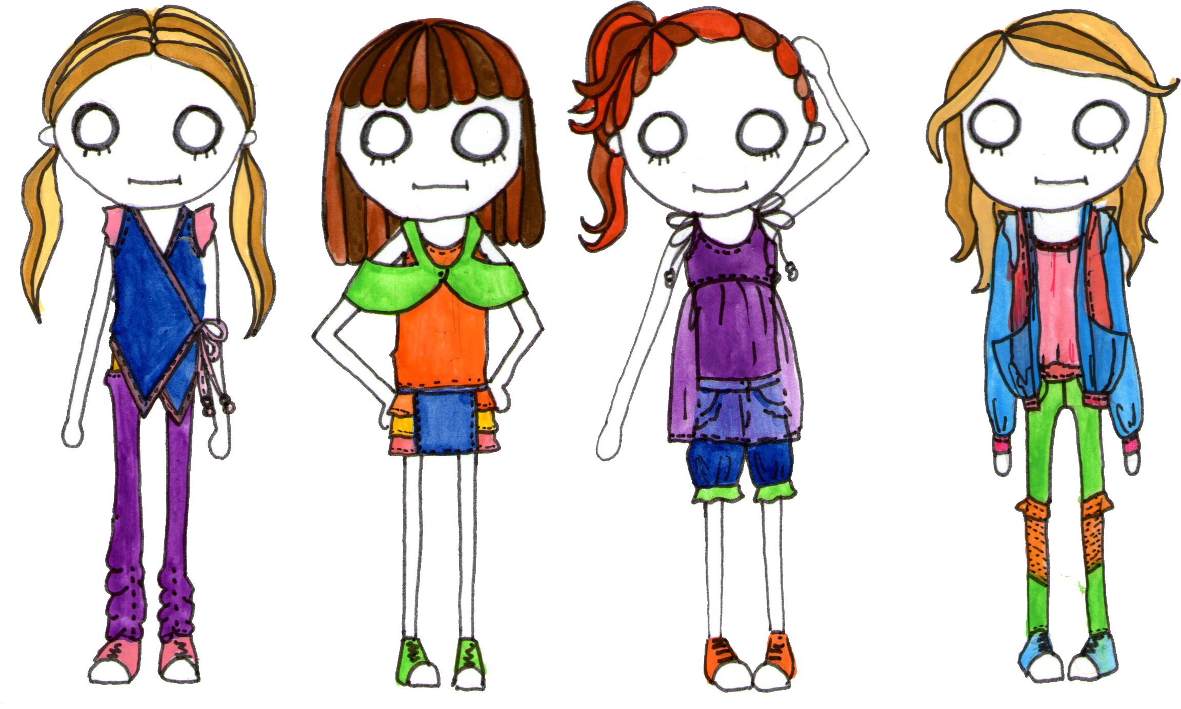 #fashion Illustration #girl #kids #maria Garreton - Cartoon (2394x1508)