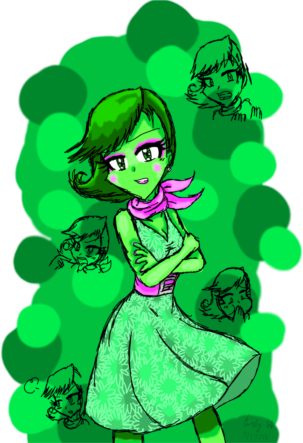 Disgust By Carlychannel Inside Out - Illustration (1024x1448)