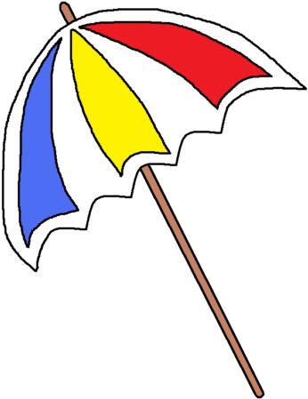 Umbrella Clipart Small - Beach Umbrella Clipart (353x459)