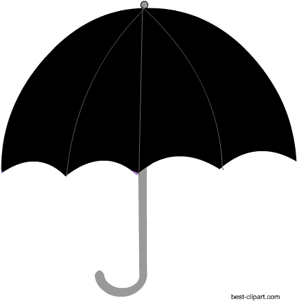 Free Black Umbrella Png Clipart - Clip Art (450x450)