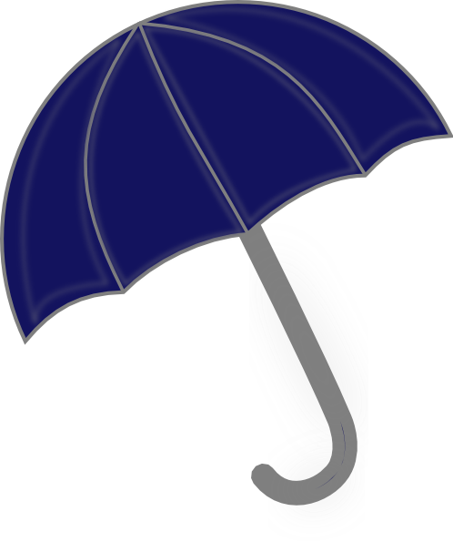 Lue Umbrella Clip Art - Blue Color Umbrella Clip Art (498x595)