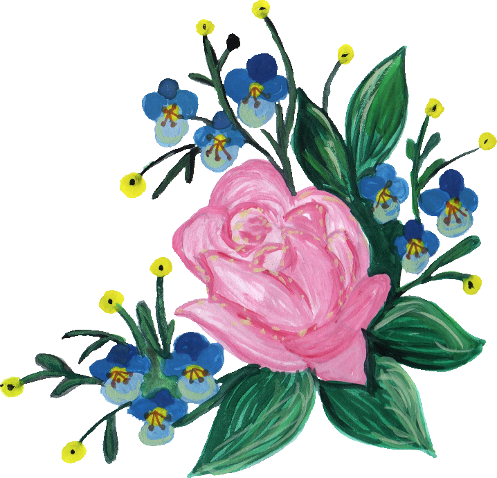 Free Download - Paint Flowers Png (718x690)