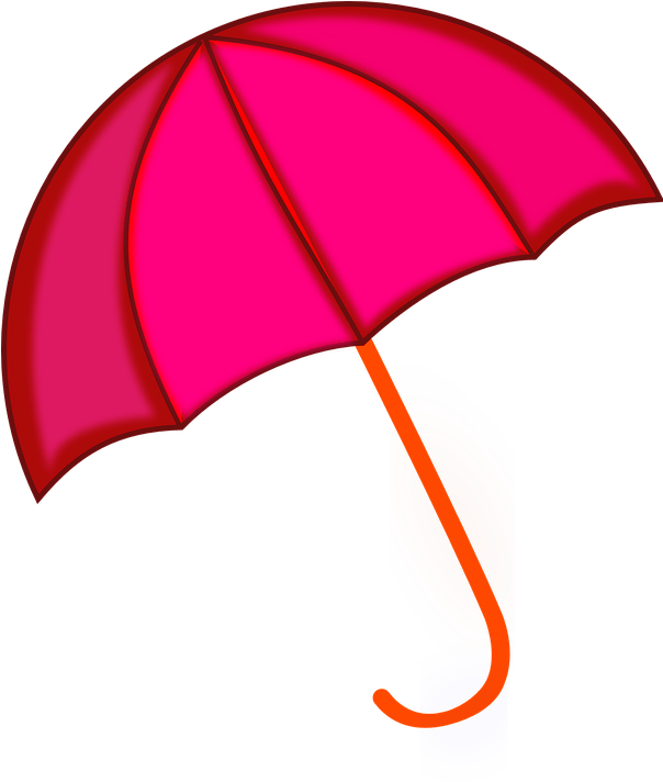 Umbrella Clipart Rain Png Pink Color Umbrella Animated (536x640)