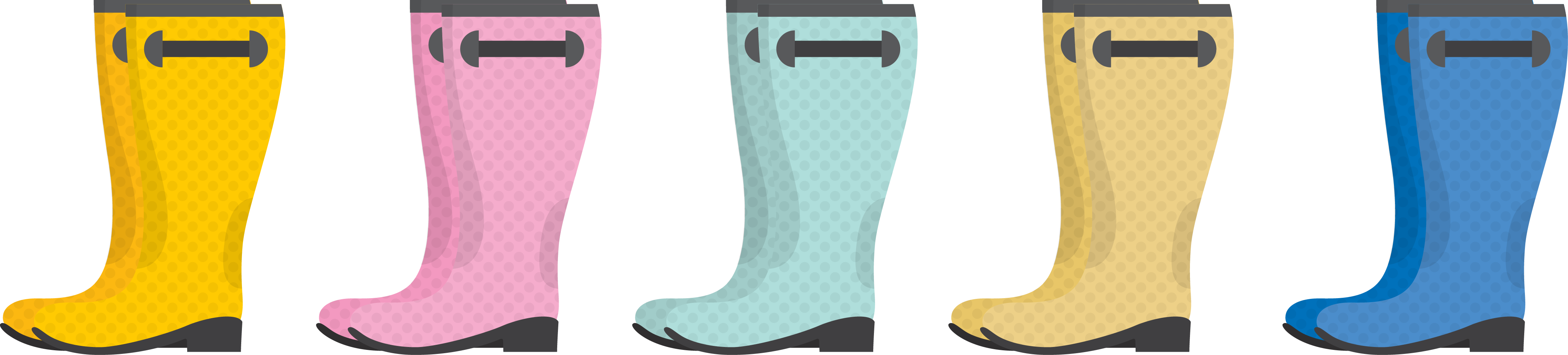 Wellington Boot Umbrella Rain Clip Art - Rain Boots Graphic (4297x974)
