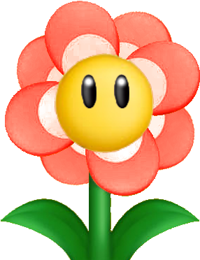 Mario Clipart Flower Power - Super Mario 64 Ds Power Flower (389x401)