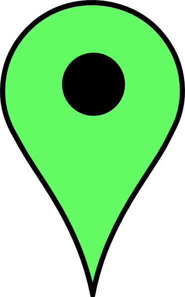 This Free Clip Arts Design Of Green Marker Black Border - Green Map Marker Png (372x596)