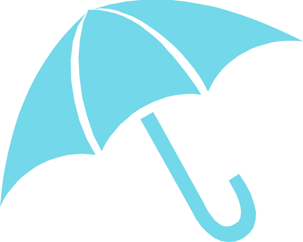Blue Umbrella Clip Art At Clker - Blue Umbrella Png (600x479)