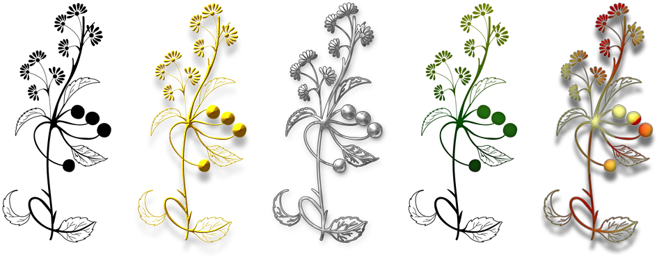 Flower Border Line 9, Buy Clip Art - Goldkunst-deko Uawg Rücksendeadressen-aufkleber 5 Blätter. (960x384)