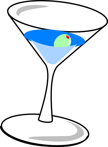 Umbrella Drink Clip Art - Happy Hour Clip Art (438x599)
