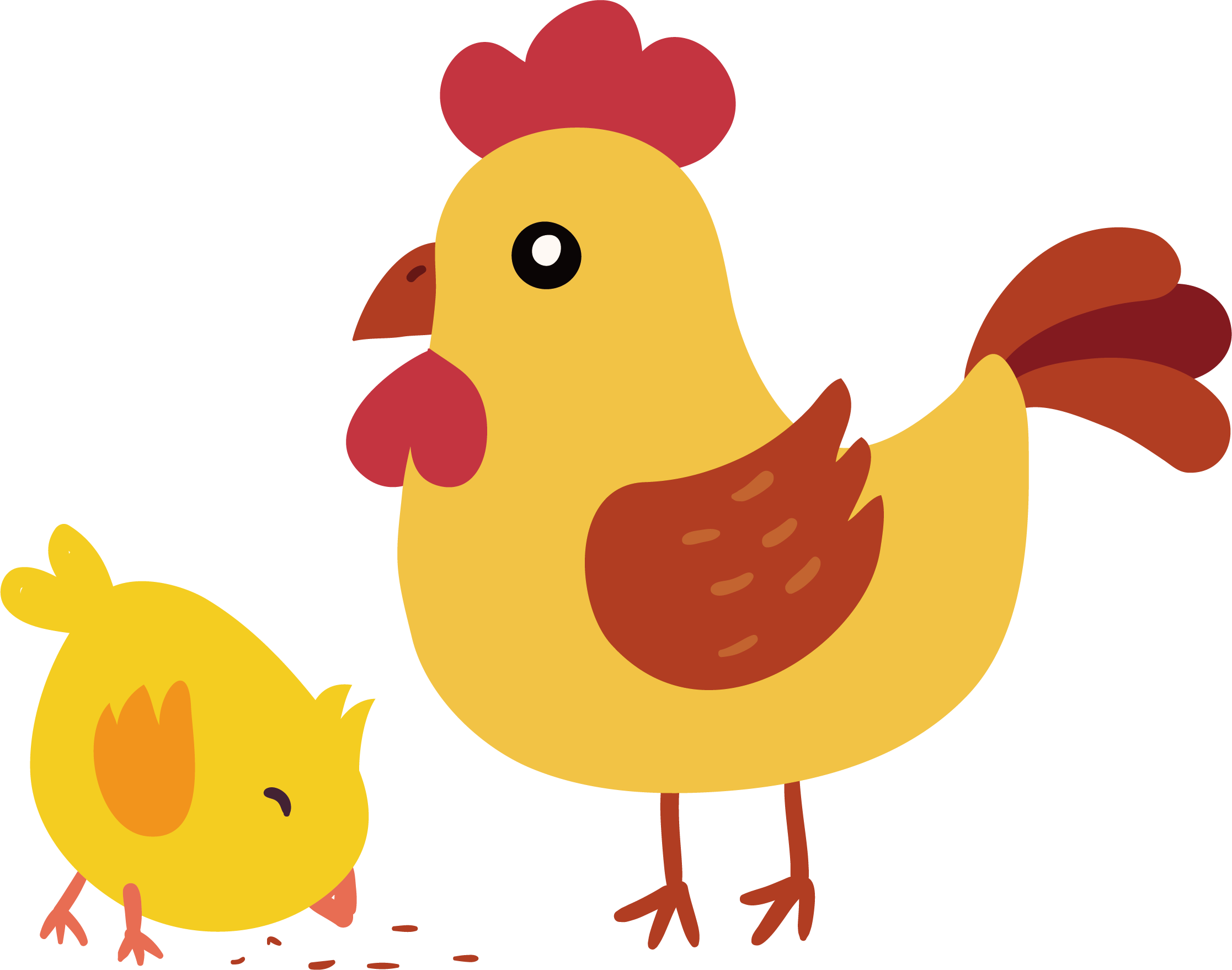 Yellow-hair Chicken Little Yellow Chicken Euclidean - Cute Chicken Vector (2233x1757)