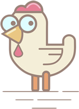 Chicken Cartoon Clip Art - Simple Cartoon Cock (500x500)