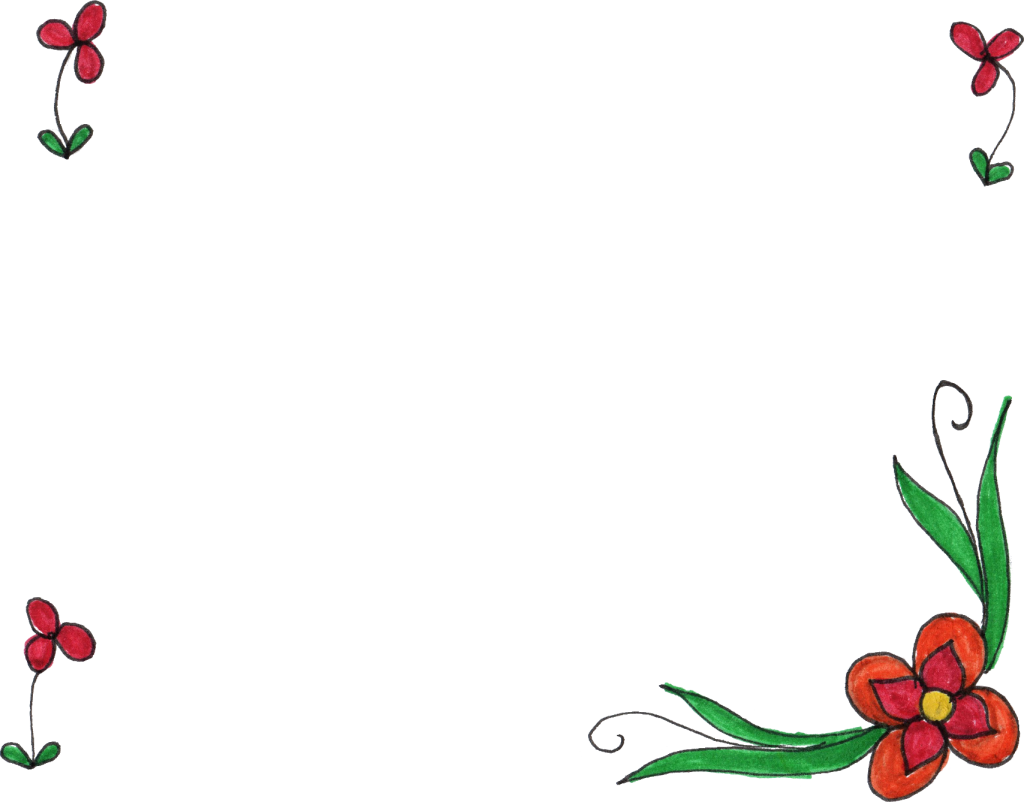 Png File Size - Simple Flower Frame Png (1024x802)