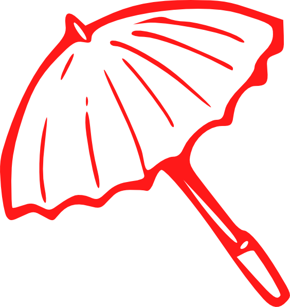 Red Umbrella Clip Art At Clker - Gilmore Girls, You Jump I Jump Mugs (564x597)