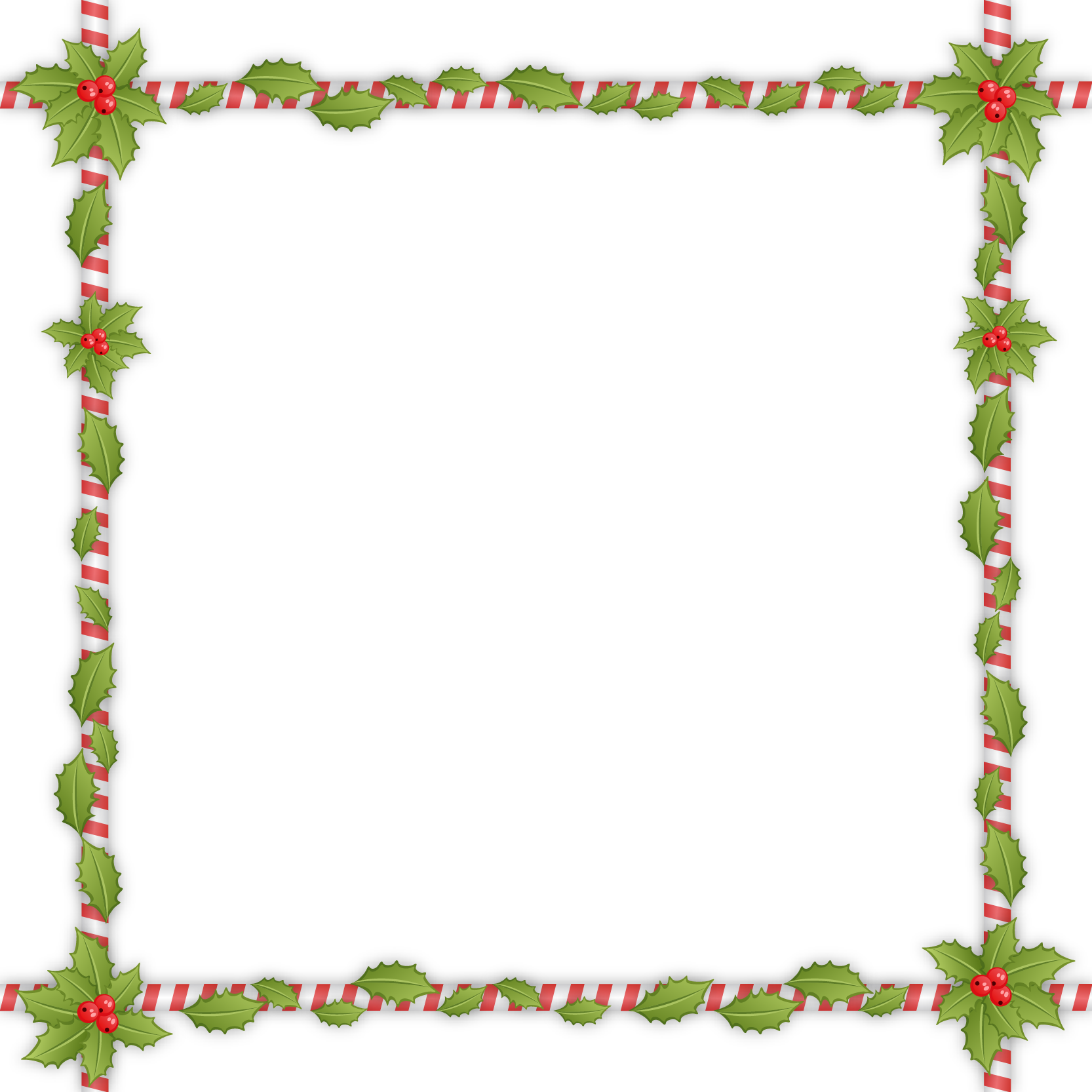 Mistletoe Euclidean Vector - Marco Navidad Vector Png (1666x1666)