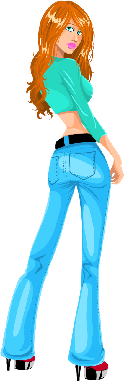 Girls Vector 500*1380 Transprent Png Free Download - Girls Vector 500*1380 Transprent Png Free Download (747x2061)