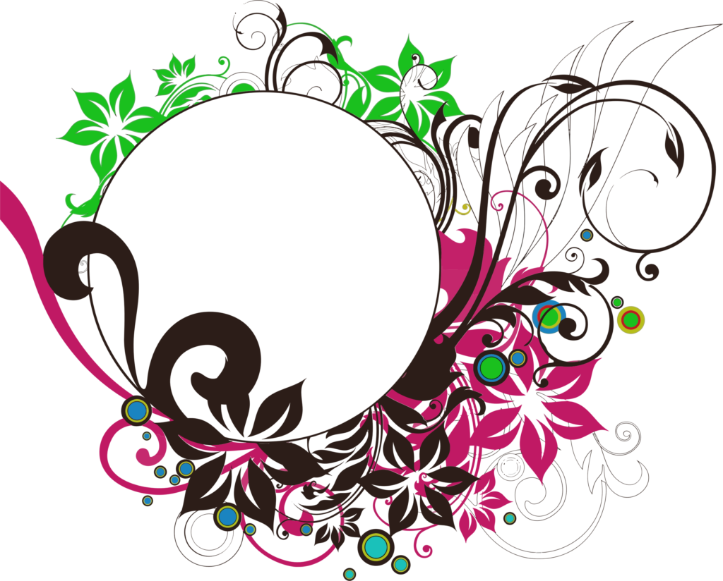Floral Round Frame Png Photo - Circle Frame Design Png (1024x824)