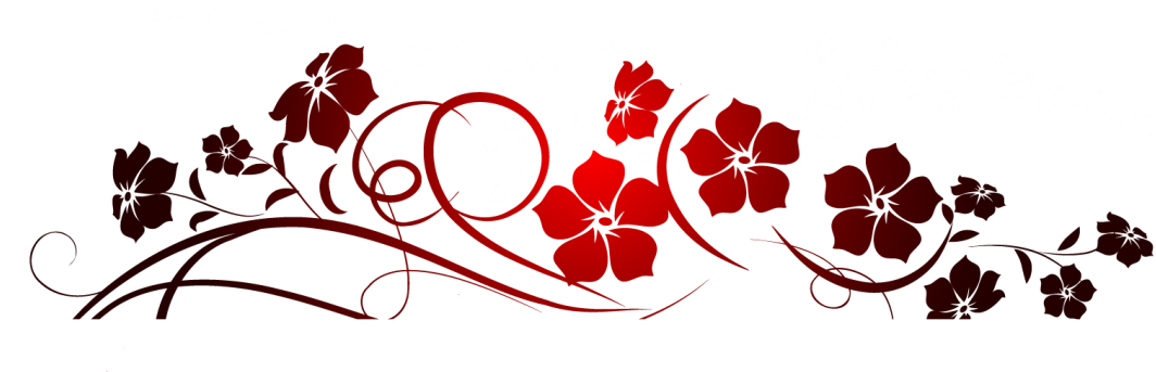 Red Flowers Decoration Png Clipart - Vsgraphics Llc Flora Flowers Vinyl Wall Decal Art (1124x369)