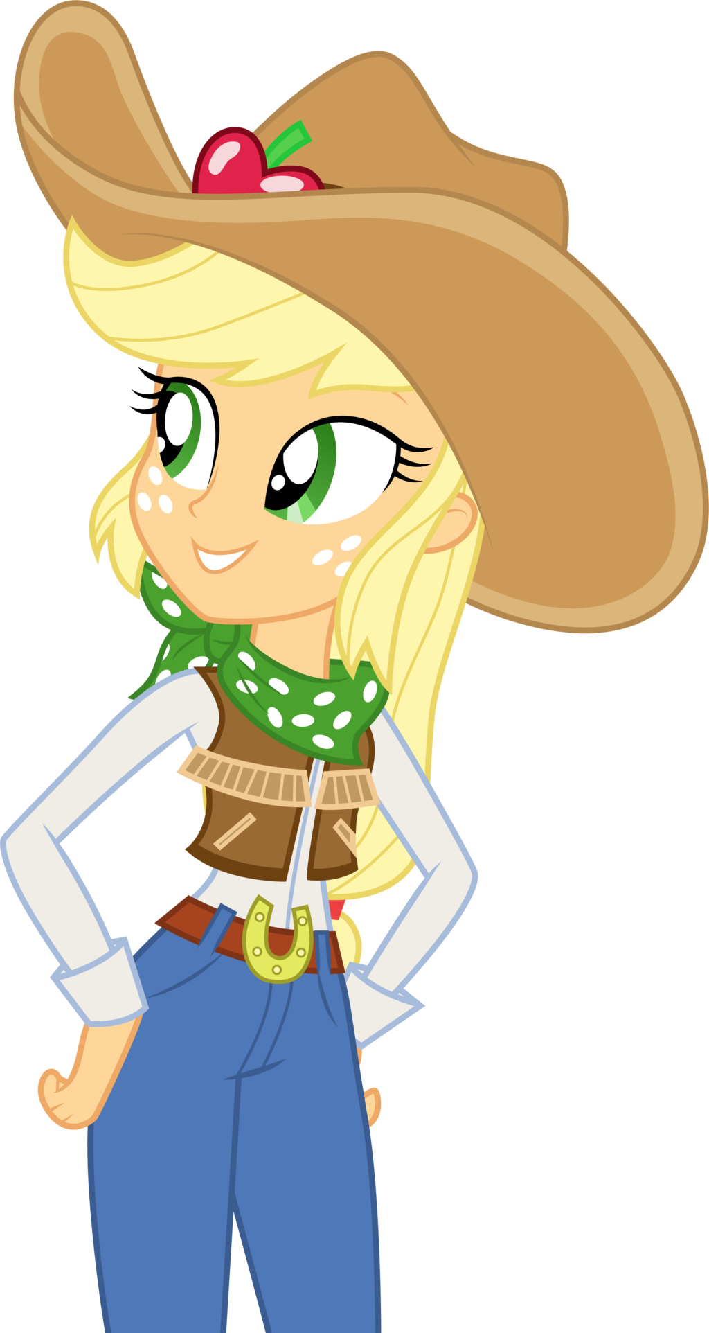 Absurd Res, Applejack, Artist - My Little Pony Equestria Girls Cowgirl (1024x1924)