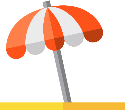 Beach Umbrella Free Icon - Icon (512x512)