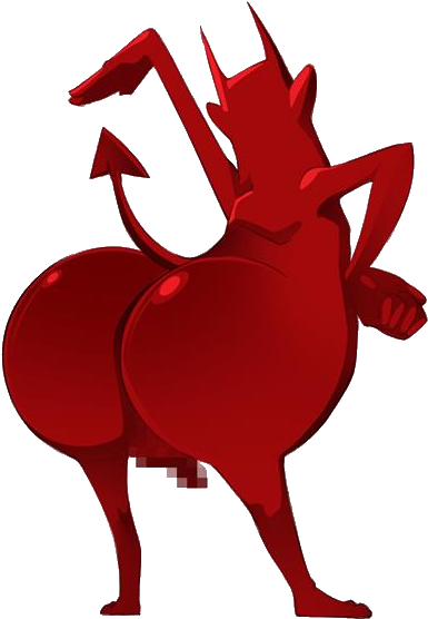 Cow And Chicken Red Guy - Cow And Chicken Red Devil (410x578)