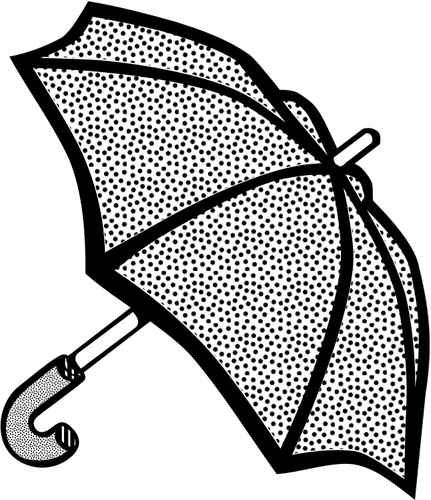 Umbrella Clipart Spotty - Umbrella In Line Drawing (431x500)