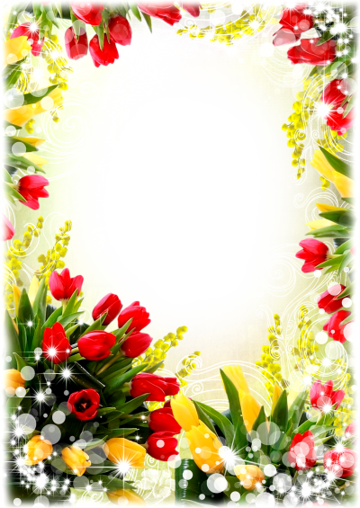 Download Flowers Borders Free Png Transparent Image - Flower Frame Png (400x565)