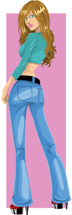 Skinny Jeans Cliparts 28, Buy Clip Art - Drawing (360x720)