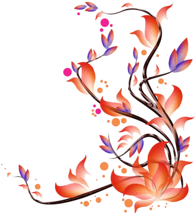 This Flower Border Includes Several Brightly Colored - Png Flowers Vectors (600x450)