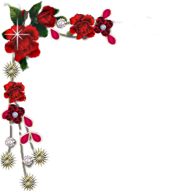 Red Flower Corner Border - Red Flower Corner Border (400x400)