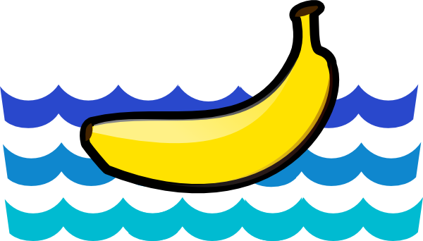The Banana Floats Clip Art At Clker - Wave Border Clip Art (600x342)