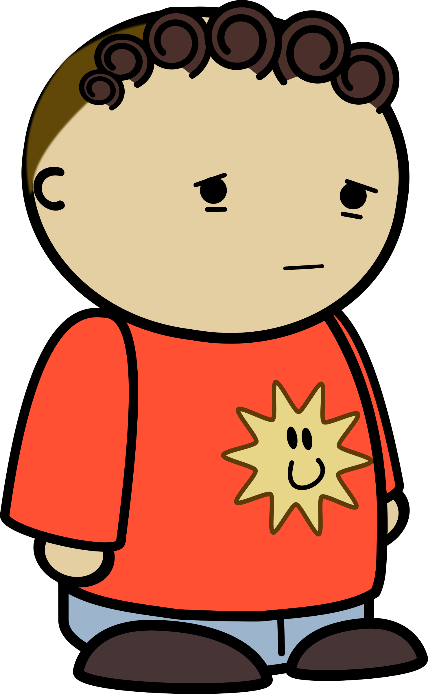 Sad Cartoon People 11, Buy Clip Art - Angry Character (1480x2400)