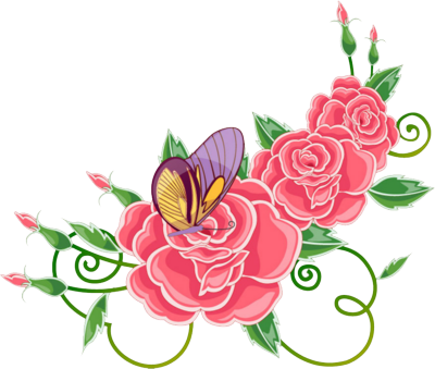 Flower Psd - Floral Flower Wall Mural 42 (400x339)