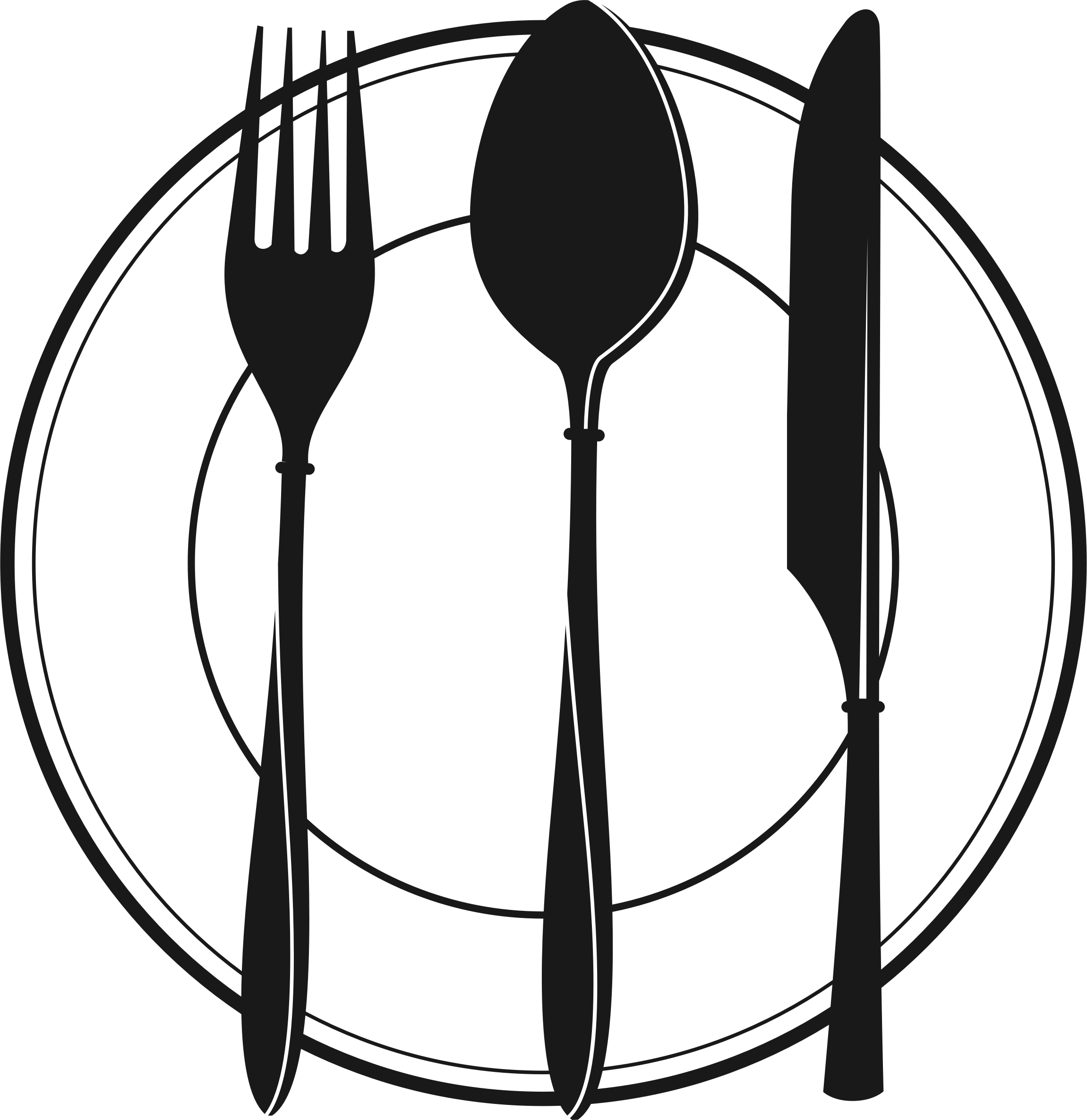 Cutlery - Cutlery Clipart (2301x2372)