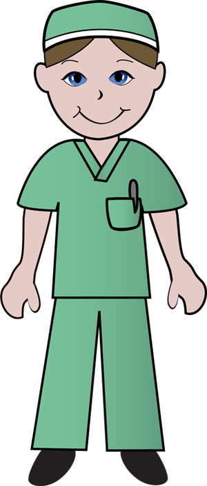 Free Clip Art Of Doctors And Nurses - Nurse Clip Art (300x705)
