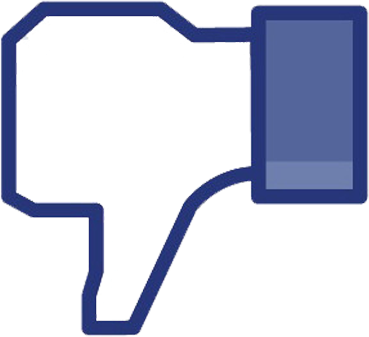 Hands Like Houses Clipart - Facebook Thumbs Down No Background (1200x1200)