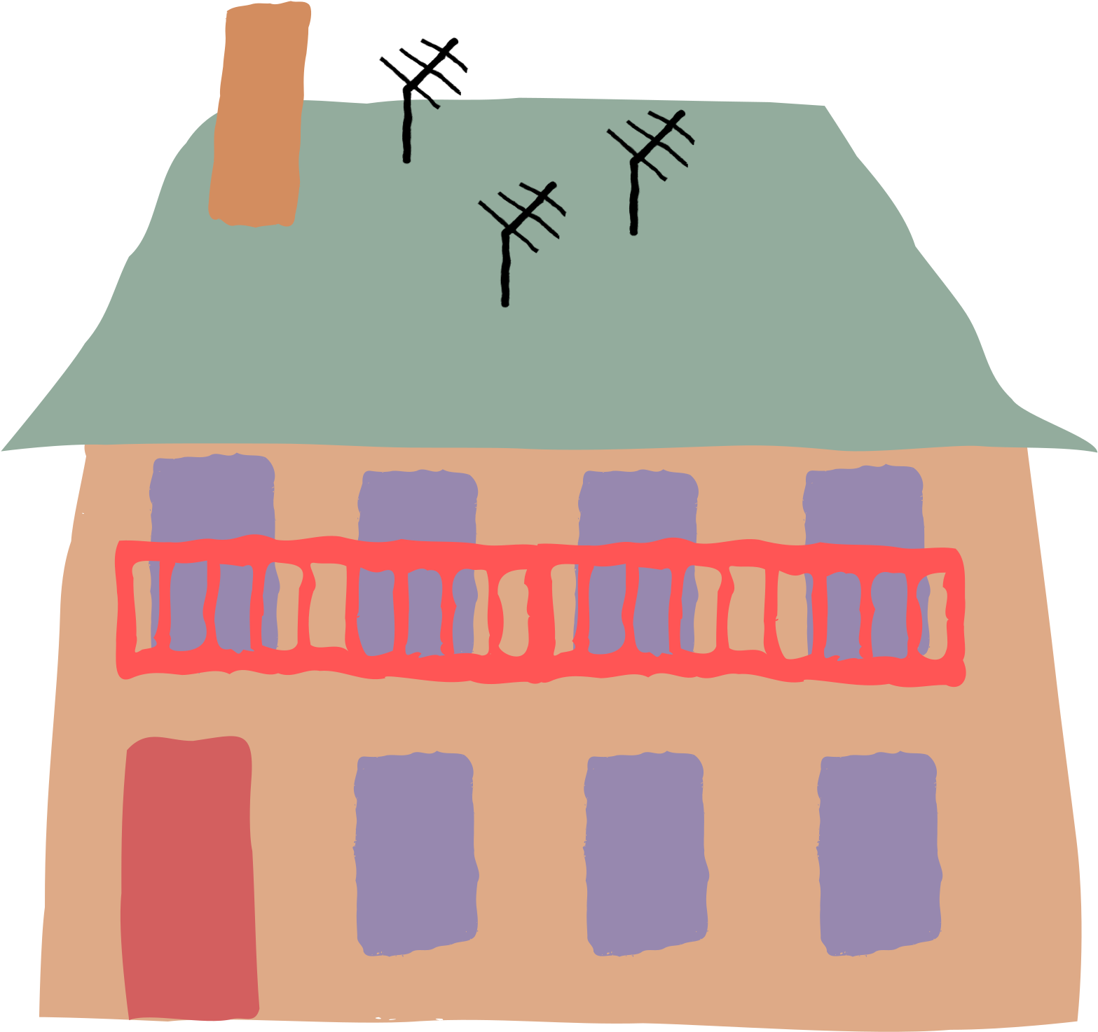 Roof Clipart Transparent - Clip Art (2400x1697)