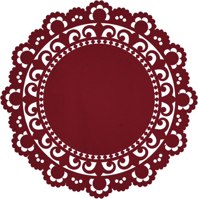 Grandma-s Kitchen Red Doily Graphic Mat Lace Embellishment - Vintage Fair (697x699)