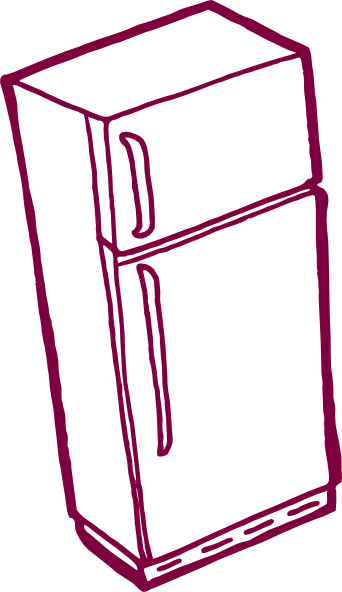 Refrigerator - Clipart - Do After She Says No (342x592)