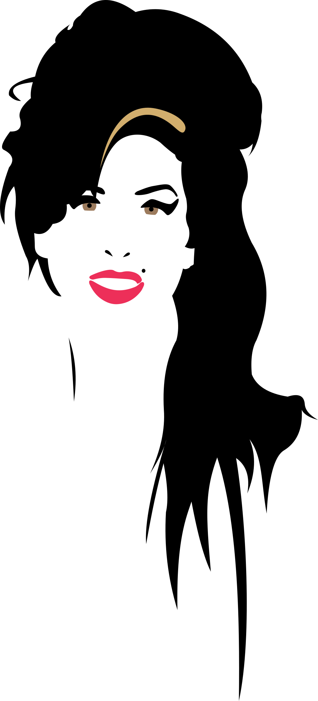 Clipart - Amy Winehouse Vector Png (1089x2400)