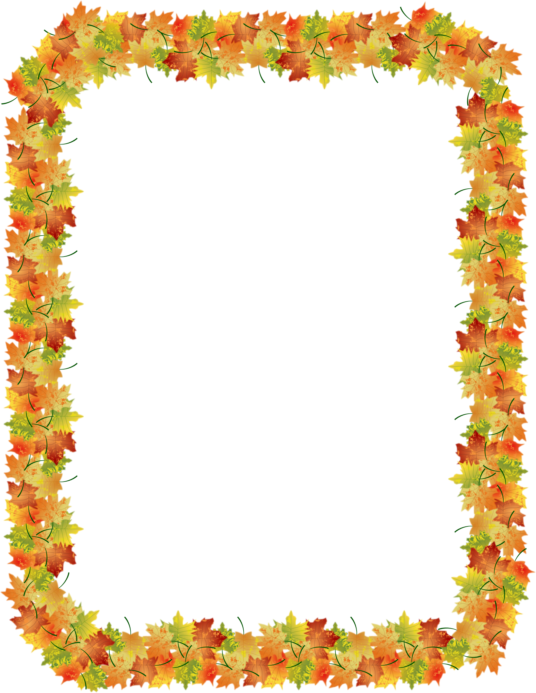 Fall Color Clipart Frame Png - School (1771x2288)