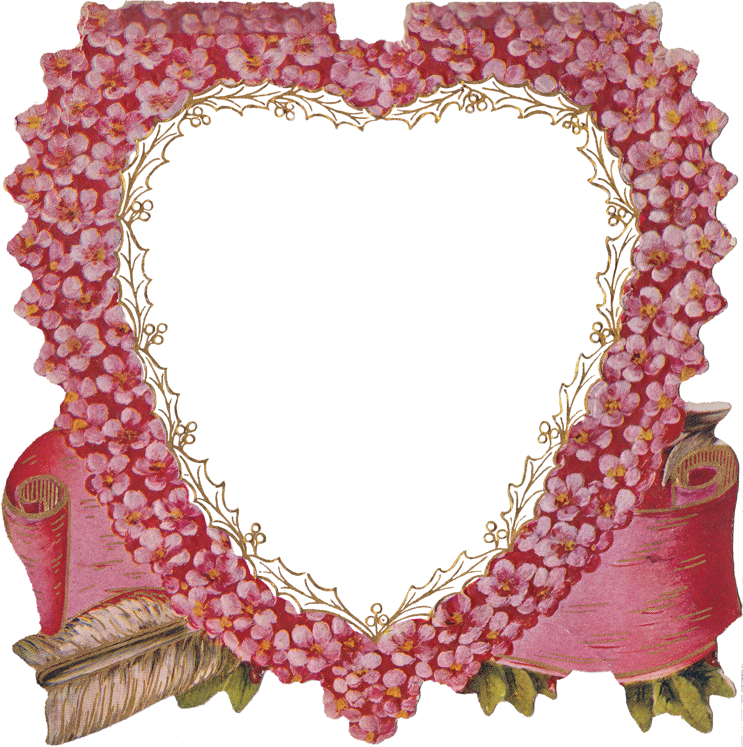 Clipart Frame Heart Pictures Free Image - Heart Frame With Clear Background (2362x2376)