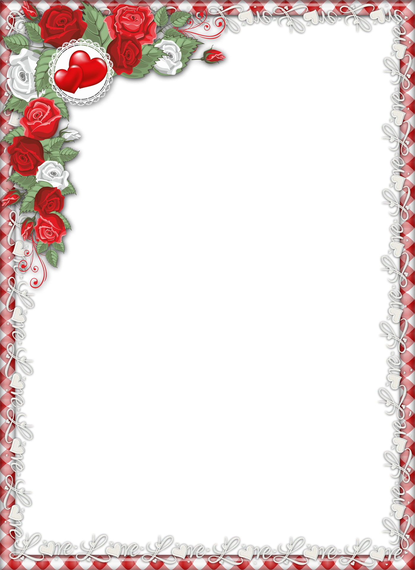 Love Frame Png Image - Love Photo Frame Png (1400x1922)