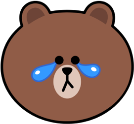 Line Friends Messages Sticker-7 - Line Friends Brown Png (425x425)
