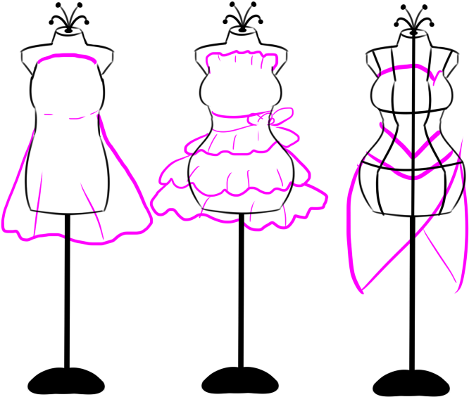 Dress Form Base P2u By Bunniiadopts On Deviantart - Chibi (737x662)