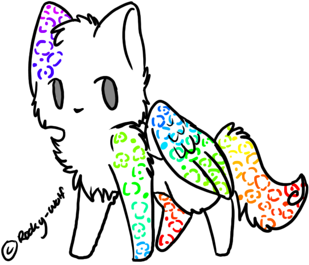 Winged Cat Adoptable Auction [closed] By Hazelfootpineclan - Chibi Winged Wolf Base (792x576)