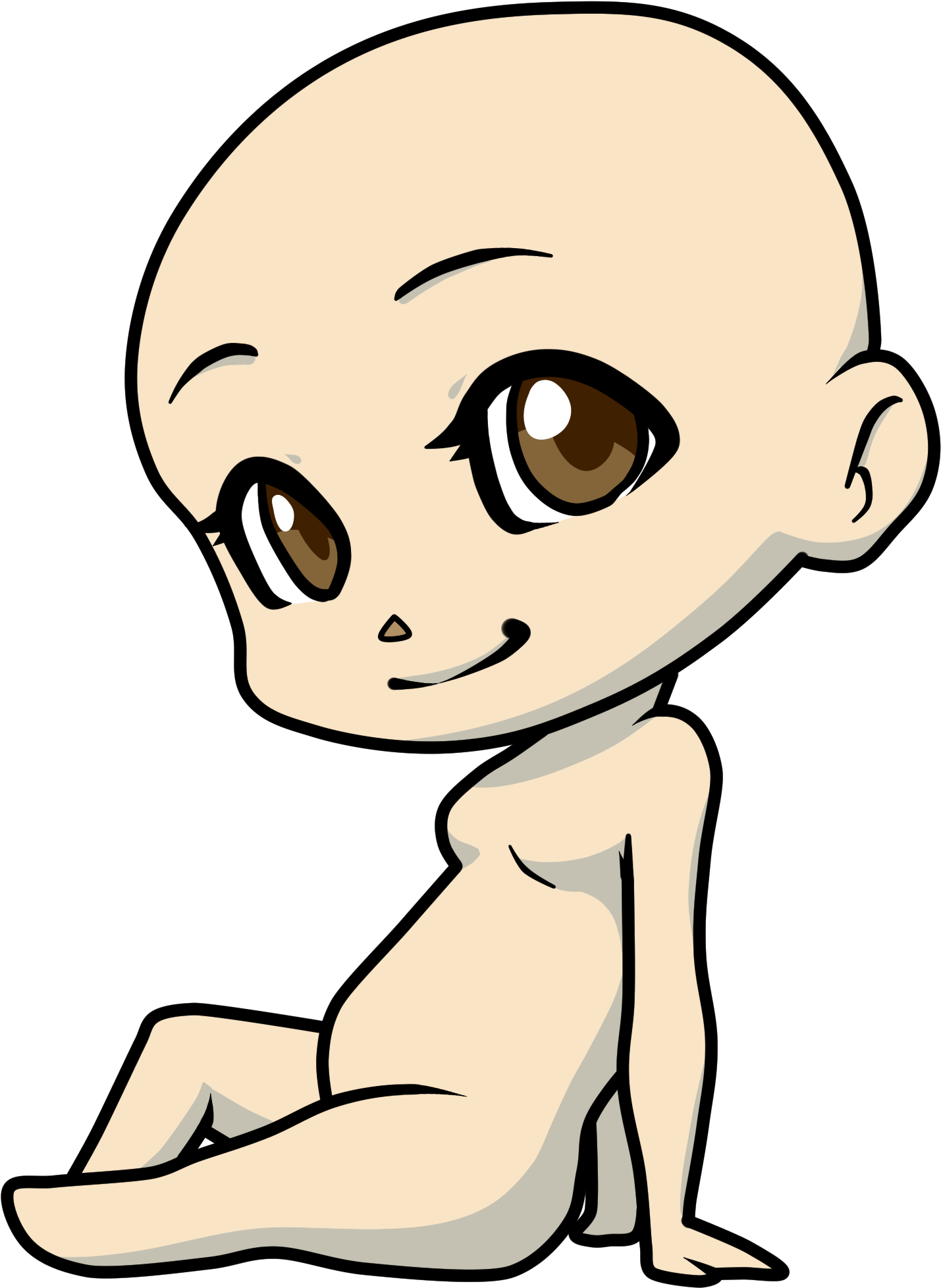 Free Anime Boy Base Sitting - Chibi Boy Sitting Down (1810x2235)