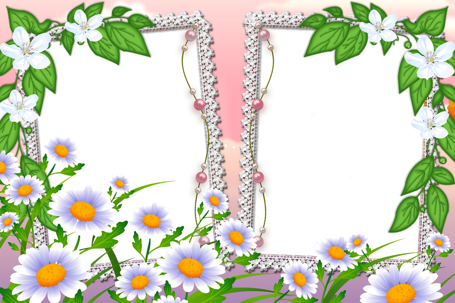 Nature Frames - Bingkai Foto Love Png (1500x1000)